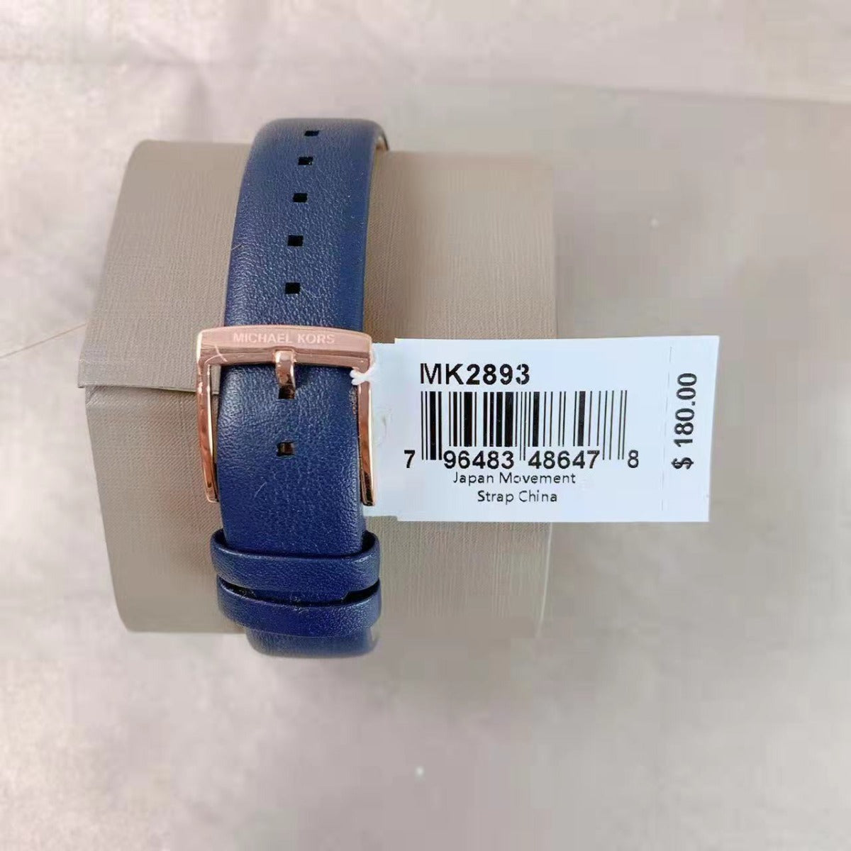 Michael Kors MK2893 Pyper Three-Hand Navy Leather Strap Michael Kors MK2893 Pyper Three-Hand Navy Leather Strap